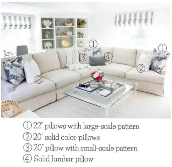 Our 5-Step Formula for Styling Pillows on an L-Shaped Sofa - Yellow Brick  Home