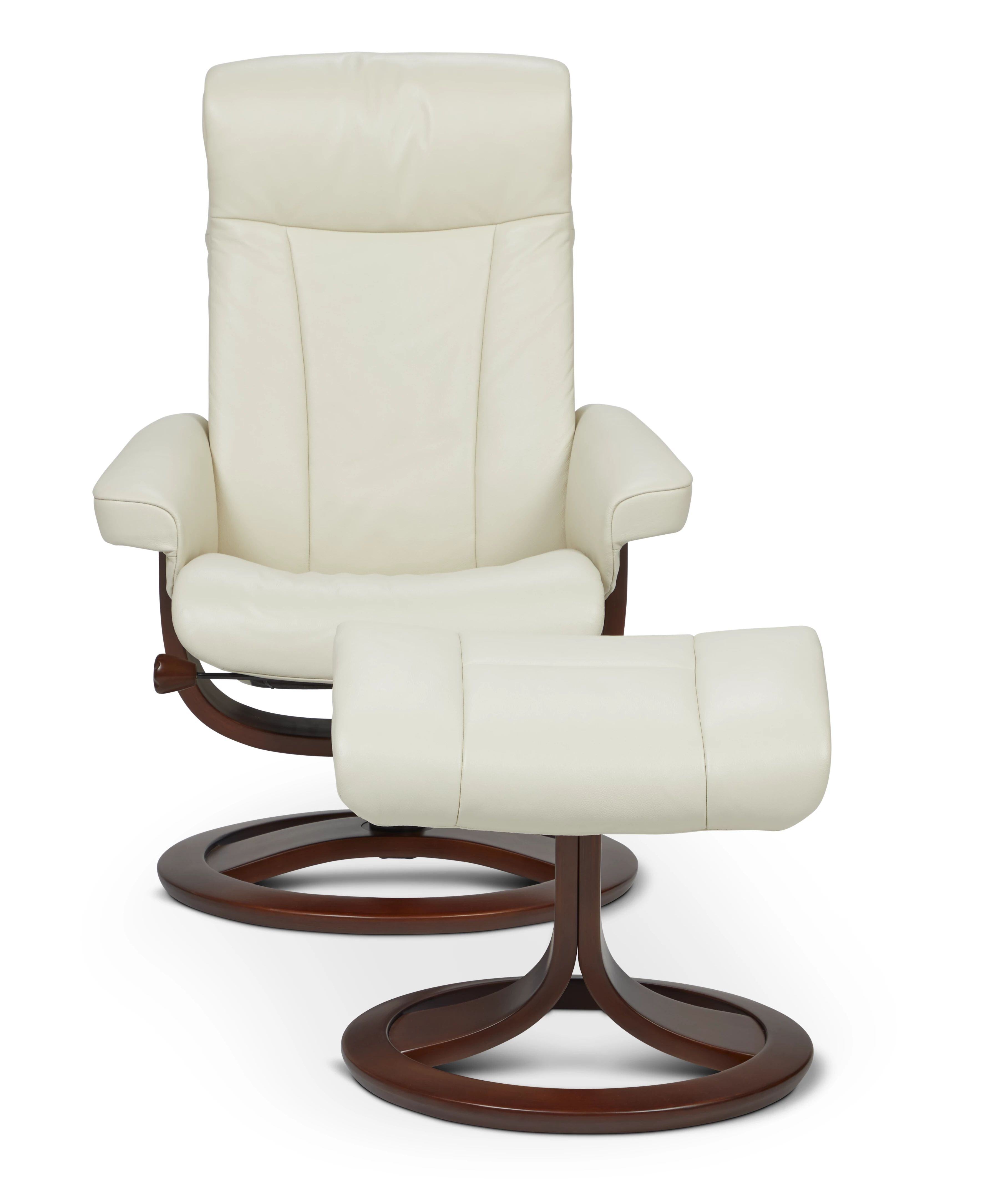 Otra Medium Reclining Pedestal Chair and Ottoman