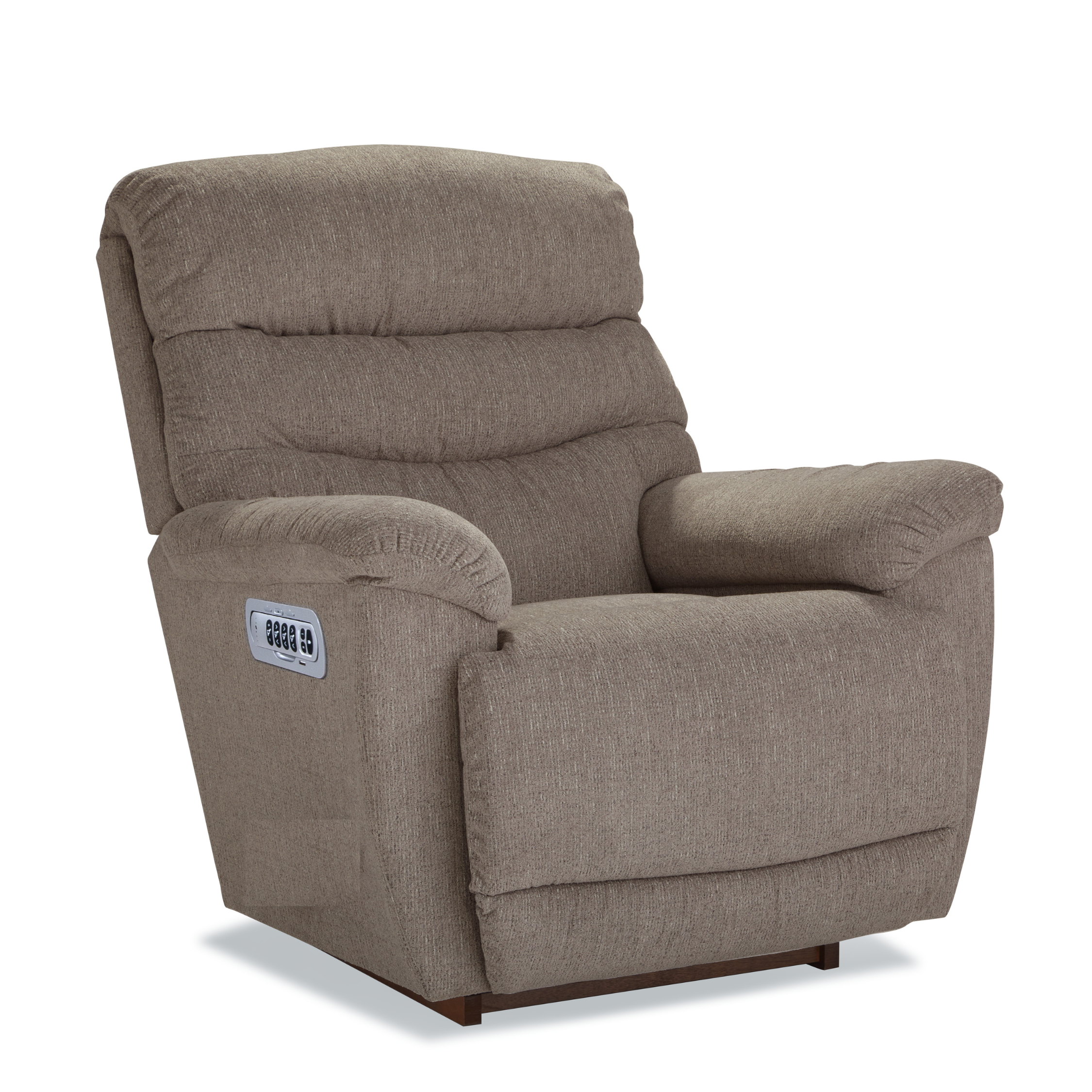 Joshua Fabric Power Rocking Recliner w Headrest & Lumbar