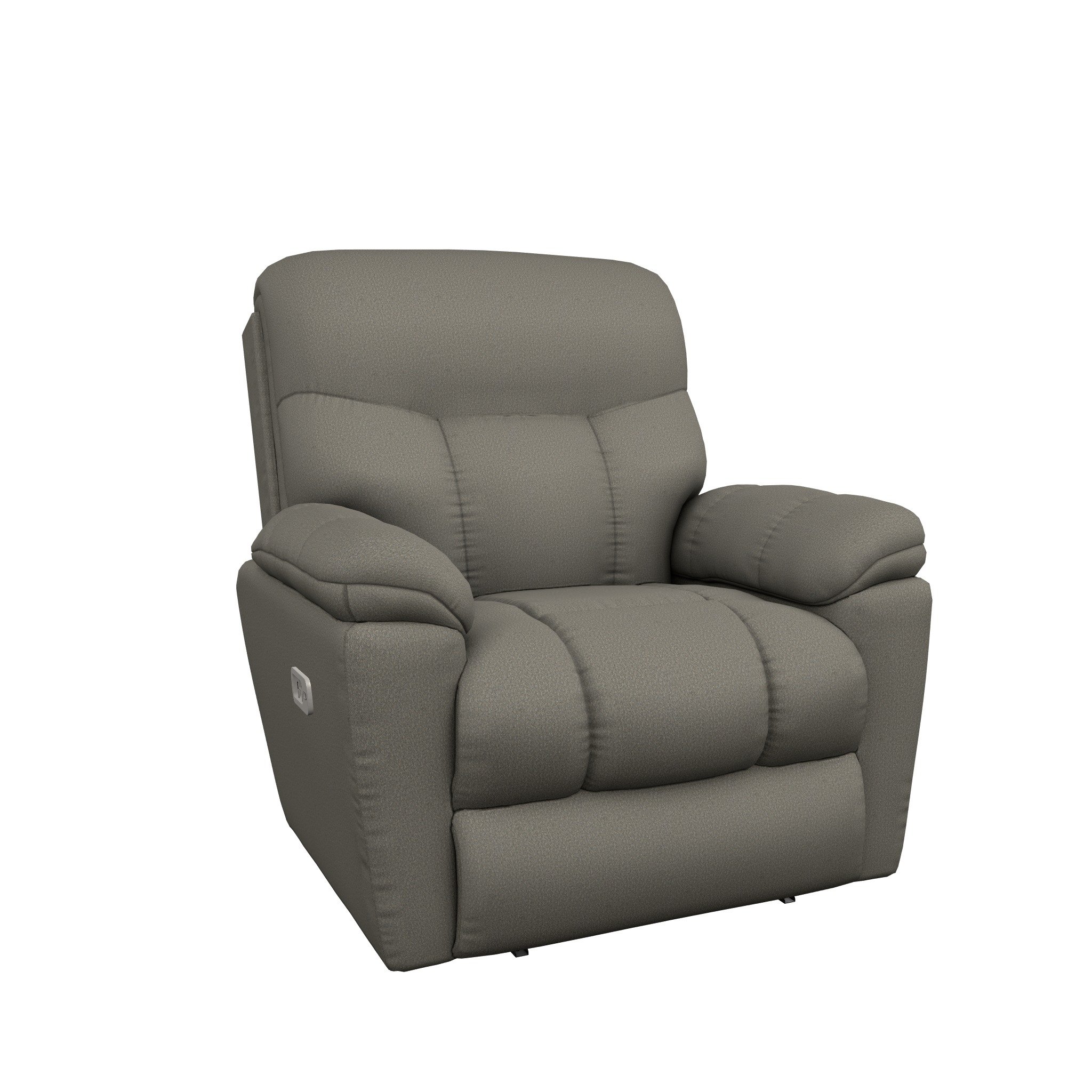 Morrison Fabric Power Wall Recliner w Headrest & Lumbar