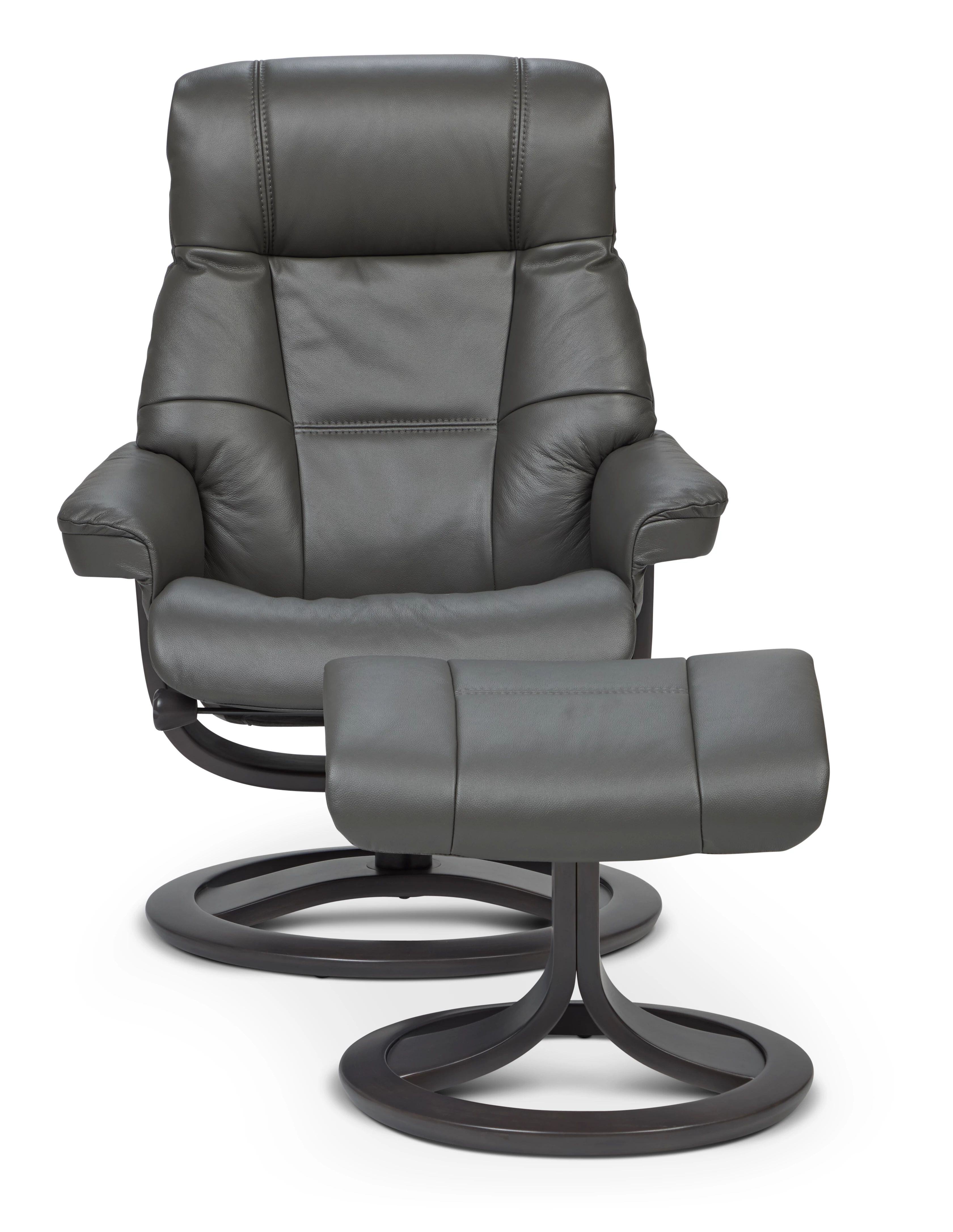 Rena Medium Reclining Pedestal Chair and Ottoman