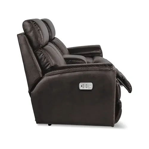 Talladega Power Reclining Loveseat w/ Headrest Lumbar & Console