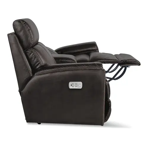 Talladega Power Reclining Loveseat w/ Headrest Lumbar & Console