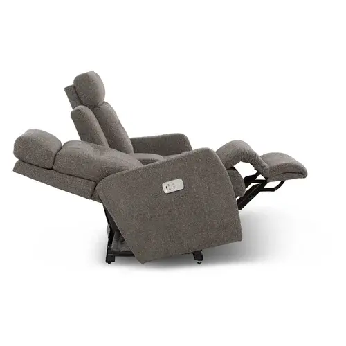 Lennon Power Wall Reclining Loveseat avec appui-tête, support lombaire et console