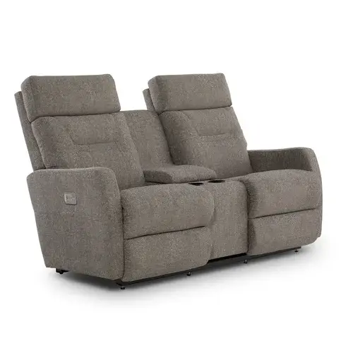 Lennon Power Wall Reclining Loveseat w/ Headreset, Lumbar & Console