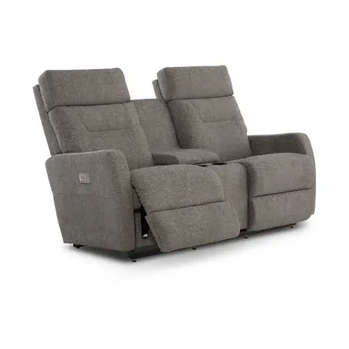 Lennon Power Wall Reclining Loveseat w/ Headreset, Lumbar & Console