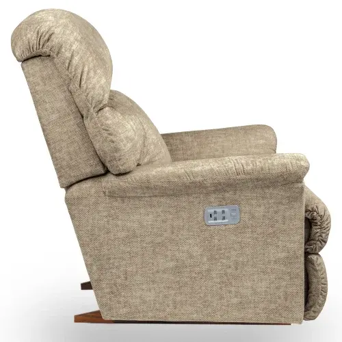 Reed Power Rocking Recliner w Headrest & Lumbar