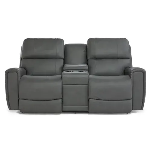 Apollo Power Reclining Loveseat w/ Headrest Lumbar & Console