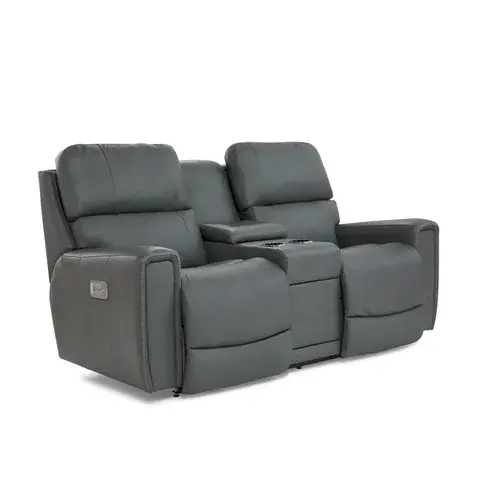 Apollo Power Reclining Loveseat w/ Headrest Lumbar & Console