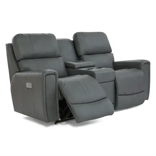 Apollo Power Reclining Loveseat w/ Headrest Lumbar & Console