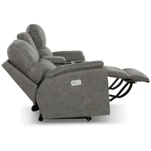 Trouper Power Reclining Loveseat w/ Headrest Lumbar & Console