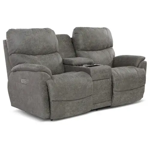 Trouper Power Reclining Loveseat w/ Headrest Lumbar & Console