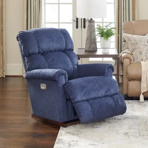 Pinnacle Power Rocking Recliner w Headrest & Lumbar