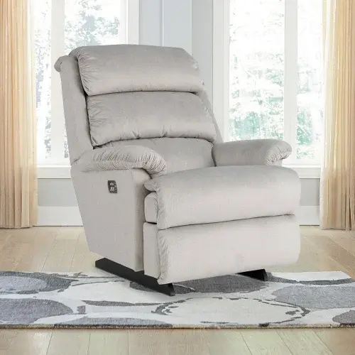 Astor Power Rocking Recliner w Headrest & Lumbar