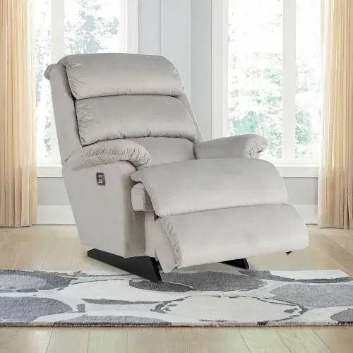 Astor Power Rocking Recliner w Headrest & Lumbar