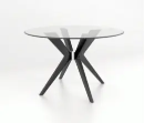 CANADEL DOWNTOWN ROUND DINING SET - GLASS TOP/ GREY